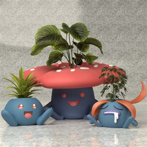 Stl File Pokemon Plant Vase Oddish Gloom And Vileplume D