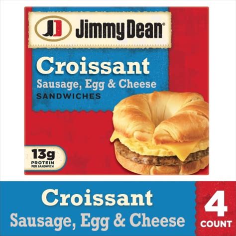 Jimmy Dean® Sausage Egg And Cheese Croissant Frozen Breakfast Sandwiches