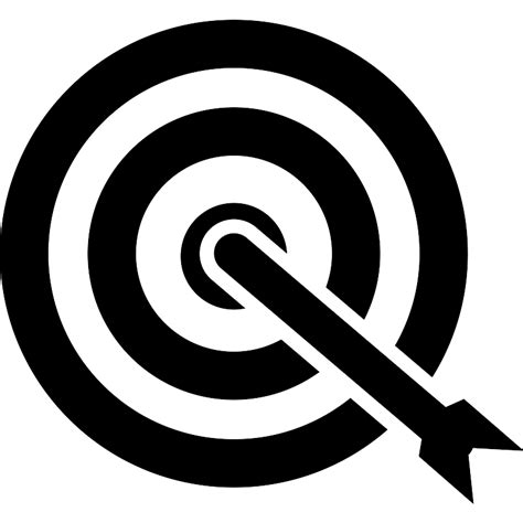 Arrow Shoot On Target Center Vector SVG Icon - SVG Repo