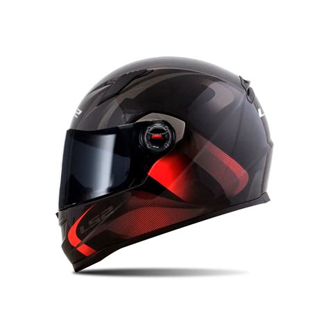 Capacete Ls Ff Velvet Preto Vermelho Sbs Motos