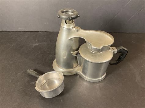 Vintage Heavy Cast Aluminum Vesuviana Table Top Espresso Maker 11064