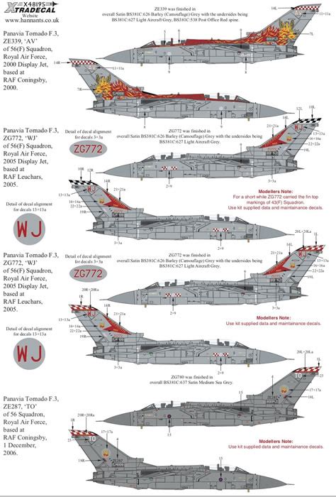 Xtradecal Item No X Panavia Tornado F Collection