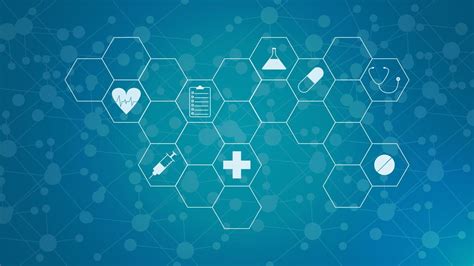 Healthcare And Technology Concept With Icons Minimal Background For