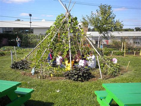 Bean Teepee Outdoor Classroom Natural Playground School Garden