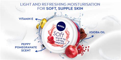 Buy NIVEA Light Moisturiser Cream Soft Peppy Pomegranate With