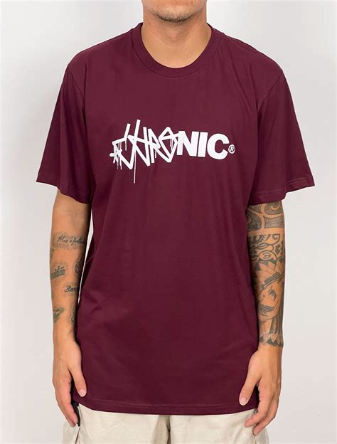 Manga Curta Camiseta Chronic STRT Bold Basic Front Vinho