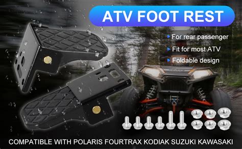 Yiuiy Universal Atv Foot Rests Rear Passenger Foot Pegs