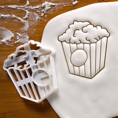 Popcorn Cookie Cutter Classic Movie Cinema Biscuit Cutters Event