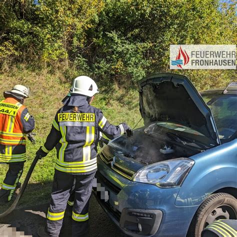 F Fahrzeugbrand Freiwillige Feuerwehr Fronhausen