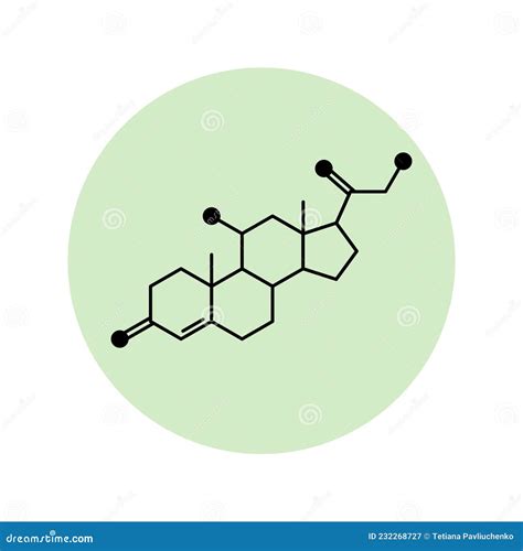 Fórmula Quimica Cortisol Ilustração Do Vetor Ilustração De Quadro