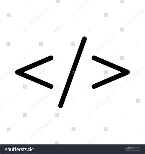 Html Coding Symbols Stock Vector Royalty Free 797760319 Shutterstock