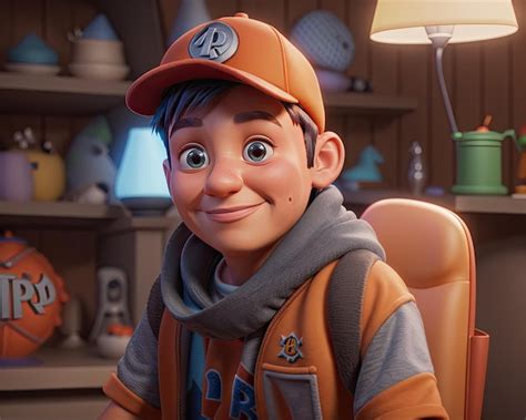 Premium Photo Pixar Style Cartoon Character