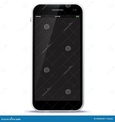 Black Mobile Phone Vector Illustration Stock Vector Illustration Of