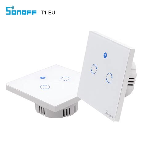 Sonoff T1 Smart Wifi Wall Touch EU Light Switch 1 Gang 2 Gang Touch