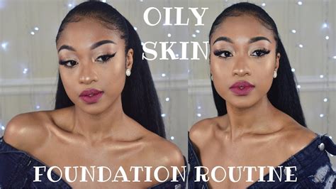 Oily Skin Full Coverage Foundation Routine 2018 Disisreyrey Youtube