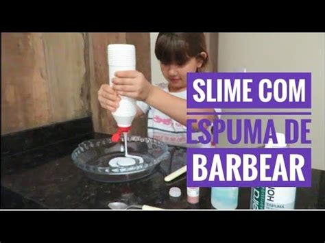 Slime Espuma De Barbear Como Fazer Slime Creme De Barbear Youtube