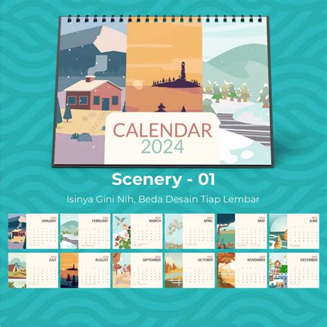 Jual Kalender Meja Aesthetic Kalender Aesthetic Custom