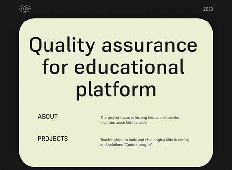 Education E Learning Quality Assurance Qa Testing Behance Behance