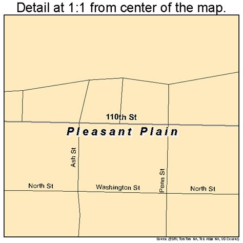 Pleasant Plain Iowa Street Map 1963615