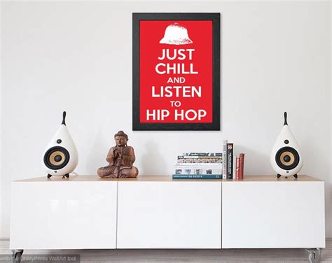 Just Chill Poster Hip Hop Music Old School Wall Art Etsy