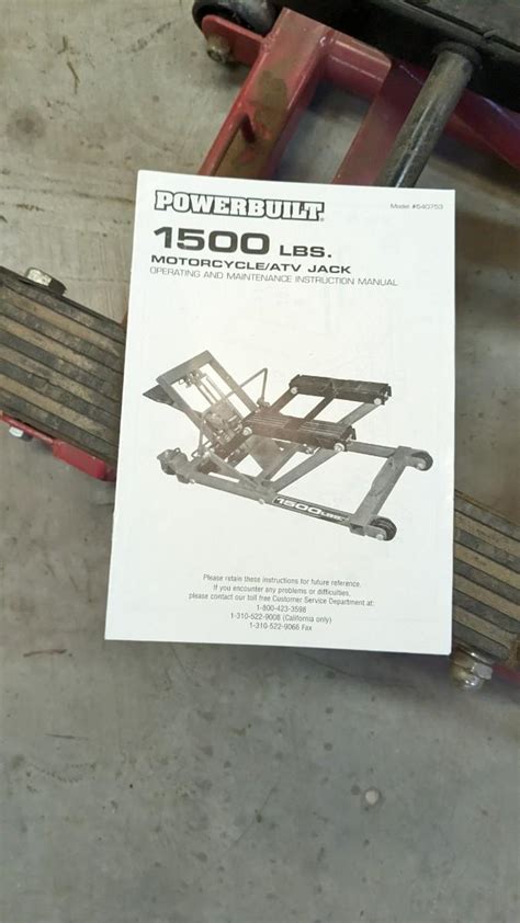 Powerbuilt 1500 Lb Motorcycle ATV Jack EstateSales Org