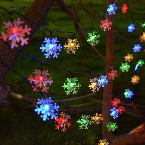 BadPiggies Christmas Snowflake String Lights Battery Operated