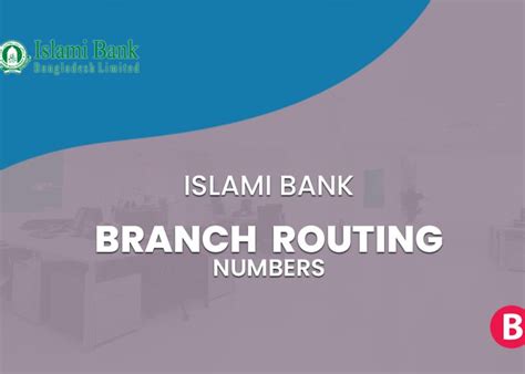 Bank Branch Routing Numbers - BangladeshiBank.com