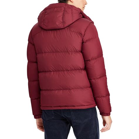 Polo Ralph Lauren Synthetic Water Repellent Down Jacket In Red For Men