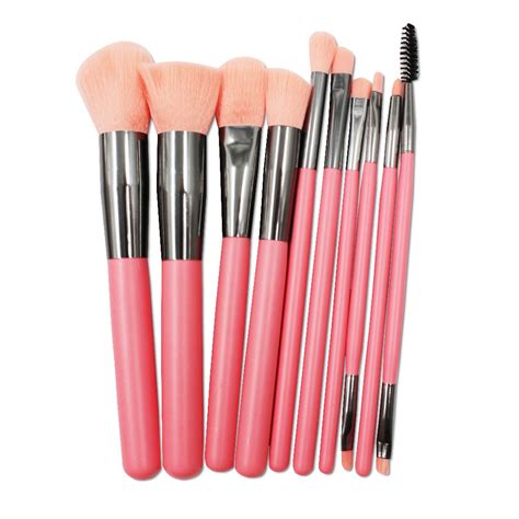 SET DE BROCHAS 10 PIEZAS ROSA Luces Beautiful