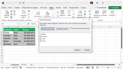 C Mo Eliminar Filas Duplicadas En Excel Office A Tope