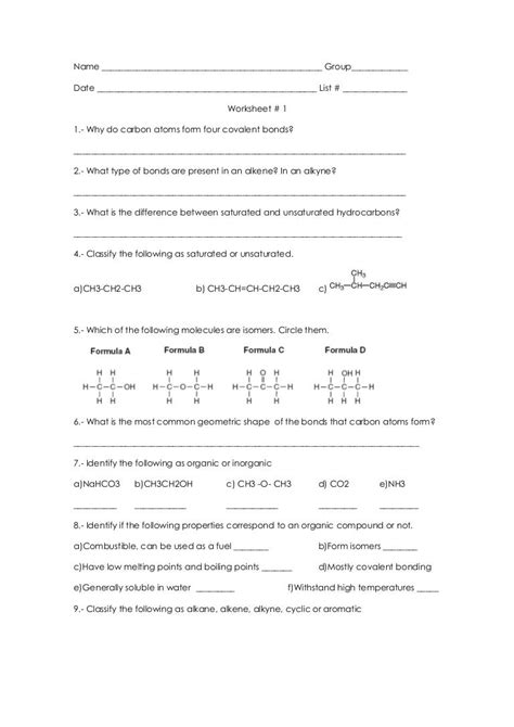 Worksheet # 1