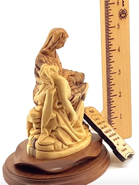 Pieta Sculpture, Wooden Michelangelo Art, Catholic Home Decor, Easter ...