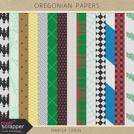 Oregonian Papers Kit By Marisa Lerin Graphics Kit Digitalscrapbook