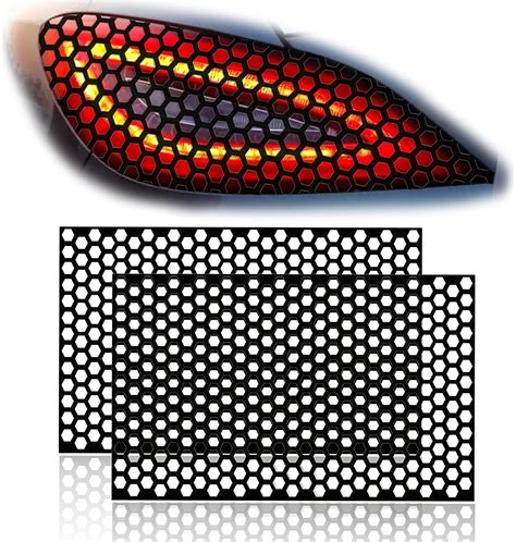 Amazon 2Pcs Universal Car Rear Tail Light Lamp Stickers Honeycomb