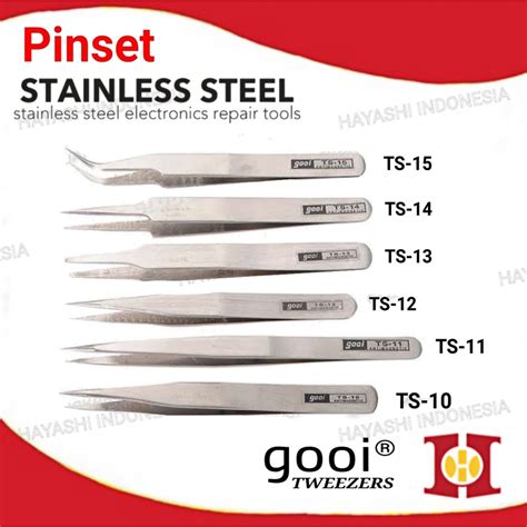 Jual Pinset Lurus Pinset Bengkok Pinset Lancip Tweezer Anti Karat Pcs