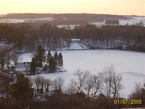 Lime Lake Machias Ny Lime Lake Frozen In February 2006 View From