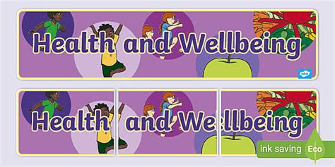 Health And Wellbeing Display Banner Cfe Resources Twinkl