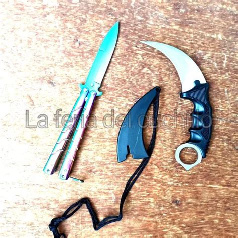 Navaja Mariposa Tornasol Profesional Cuchillo Karambit Cuotas Sin