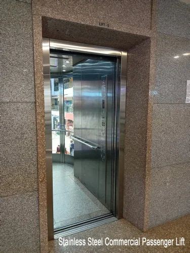 124 Hz Stainless Steel Commercial Passenger Elevators Capacity 8