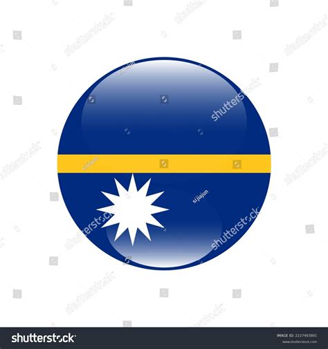 Naurus Flag Standard Colors Circular Icon Stock Vector Royalty Free