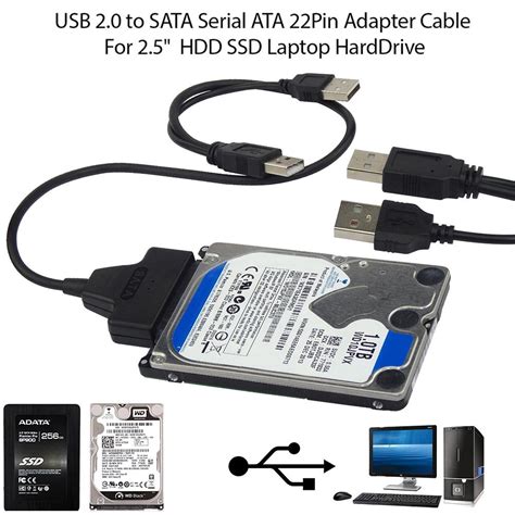 Jual Kebidu Kabel External Hardisk Harddisk Sata To Usb 20 Hdd Ssd Adapter Lead Cable