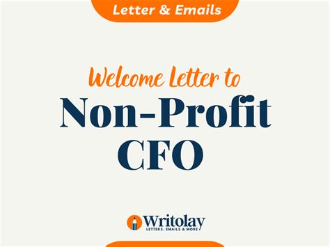 Non Profit Cfo Welcome Letter Template