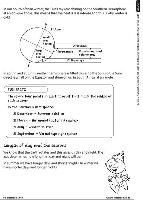 Earth Science Seasons Worksheet