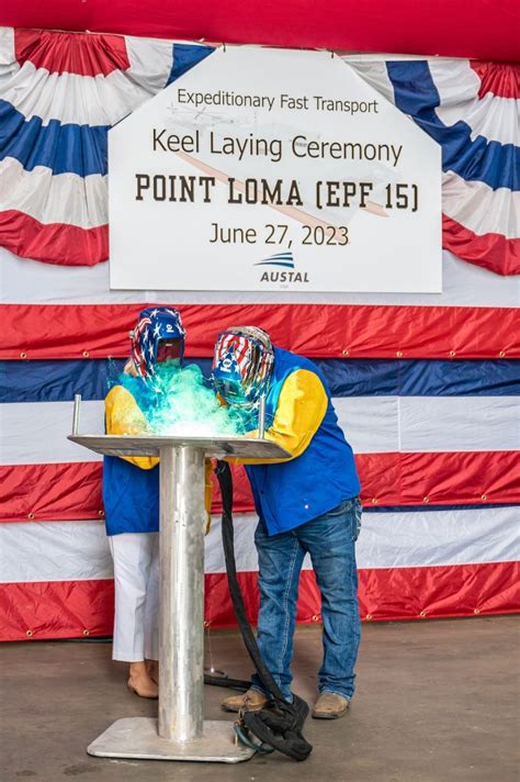 Point Loma T Epf Keel Laying Us Navy Schiffspost