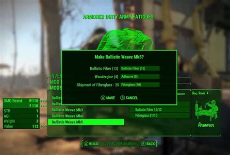 Fallout Ballistic Weave Guide Wasteland Gamers