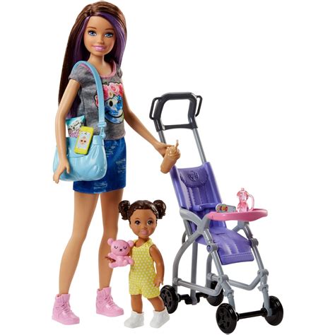 Barbie Skipper Babysitters Inc Doll And Baby Stroller Playset Colors