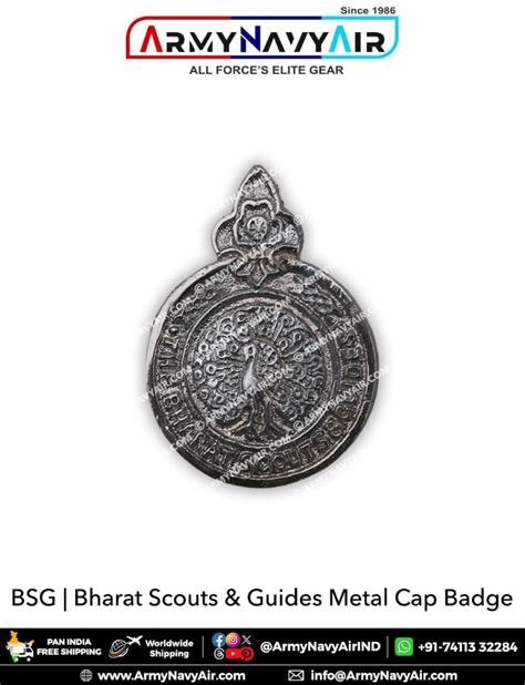 Buy BSG | Bharat Scouts & Guides Cap Badge Metal Online at ArmyNavyAir.com