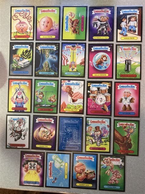 2015 Garbage Pail Kids Series 1 Canvas Parallel Lot 24 Cards