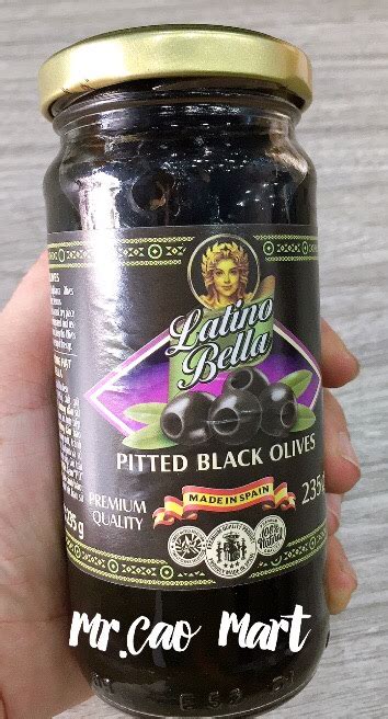 Tr I Liu En Kh Ng H T Latino Bella Pitted Black Olives Mrcao Mart