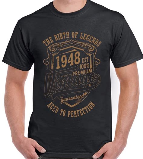 2019 Summer Fashion Hot The Birth Of Legends 1948 70th Birthday Mens Funny T Shirt 70 Year Old